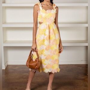 BNWT Adelyn Rae Gloria Cut out Midi Dress- Size M